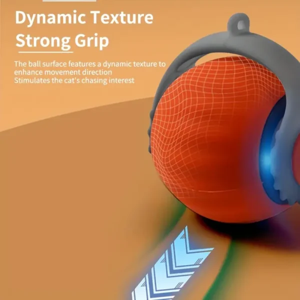 Smart Cat Teaser Ball for Cats, Interactive Kitten Toy with Electric Rolling and Artificial Fiber Feathers - Image 3