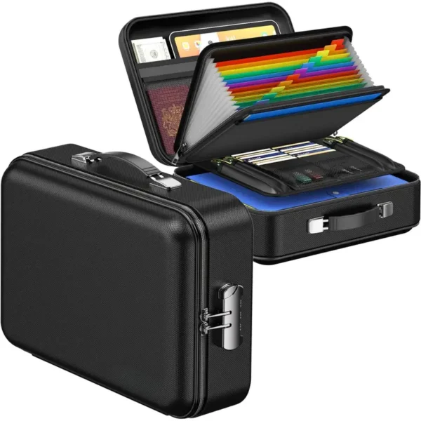 Secure Fireproof Document Safe with Lock - Hard-Shell, Water-Resistant Storage Box for Important Papers, Certificates, Laptops & Passports - Image 5