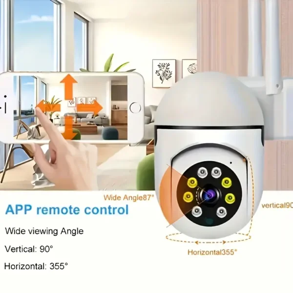 10pcs 1080P Smart Dome Cameras, Equipped With Automatic Tracking, Human Recognition, Pan Tilt Control, Ultra High Definition Night Vision Function, Alarm Reminder, Two-way Communication, Wireless Indoor Monitor, Pet Care, APP Control, Wireless Network Camera, Protecting Your Home/yard/shop - Image 6