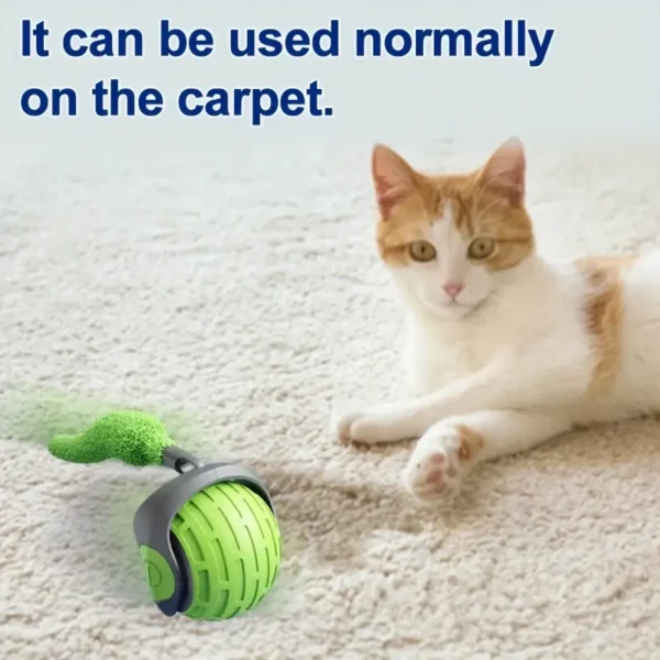 Interactive Automatic Rolling Cat & Dog Toy Ball - USB Rechargeable, Durable Plastic Pet Ball with Vibrant Colors for Indoor Play, Small Breeds, Cat Entertainment | Vibrant Pet Toy | Interactive Construction - Image 2