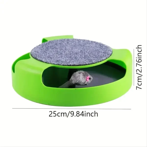 Interactive Turntable & Scratch Board Toy - Hours of Entertainment for Your Cat - Fun Toy - Image 2