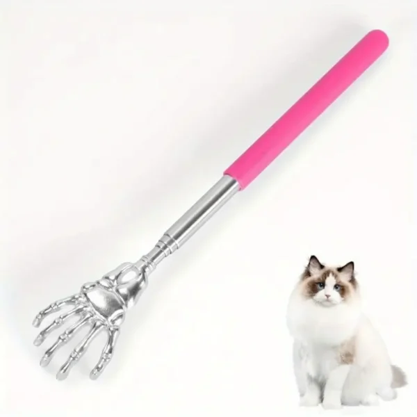 Interactive Retractable Cat Teaser Wand With Grooming Comb, Stainless Steel Telescopic Cat Toy For Indoor Cats And Dogs - Fun & Engaging Playtime - Image 5