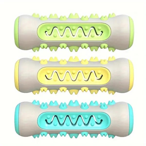 Durable Rubber Dog Chew Toy - Dental Cleaning Brush for All Breeds, Interactive Training & Self-Cleaning Design - Image 5