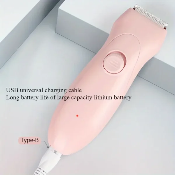 Pink Shaver Ladies Electric Shaver Whole Body Trim Small Portable Push Cut Beard Leg Hair Armpit Hair Electric Shaver - Image 2
