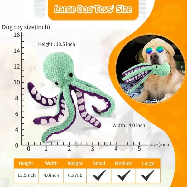 Fuufome Big Squeaky Dog Toys - Soft Fabric Plush Toys for Dogs of All Sizes, Perfect for Daily Companionship And Training Rewards - Image 2