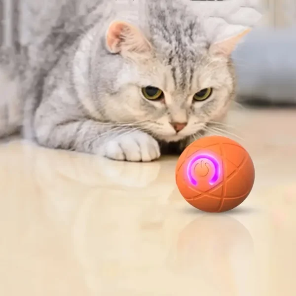 Interactive 4th Generation Smart Dog Toy Ball, Automatic Moving, USB Rechargeable, Geometric Pattern, Plastic, for Small Breeds, Pet Play Ball with Lithium Polymer Battery, ≤36V - Image 3