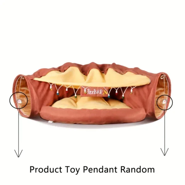 Cat Tunnel For Indoor Cats, A Durable, Lightweight Cat Tube With Collapsible Washable Cat Bed Cat Toy For All Sizes - Easy To Clean & Store