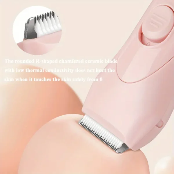 Pink Shaver Ladies Electric Shaver Whole Body Trim Small Portable Push Cut Beard Leg Hair Armpit Hair Electric Shaver - Image 5