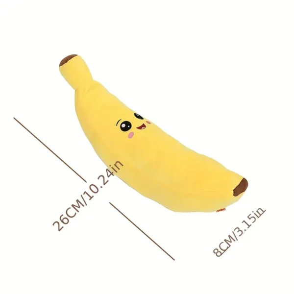 Banana Shaped Squeaky Dog Toy – Durable Plush with Cute Smiling Face Design, Perfect for Interactive Play & Dental Health – Anxiety Relief Chew Toy for Small, Medium & Large Breeds, Dog Chew Toy | Anxious Relief | Soft Texture To