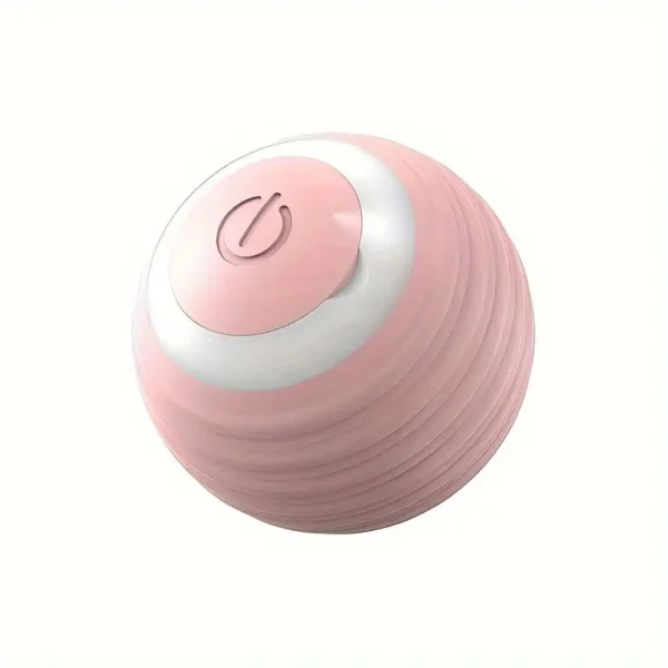 Interactive Cat Toy Ball, USB Rechargeable Silicone Automatic Rolling Ball with Stripes Pattern, Lithium Polymer Battery, Ideal for Small Breeds, Electric Pet Plaything - Image 3