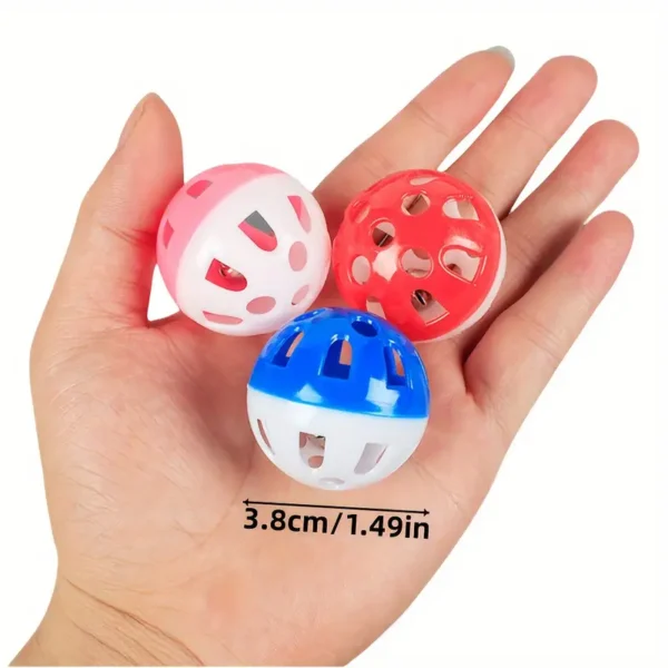 Cat Toy with Bell Ball - Parrot Toy - Fun with Sound and Rolling - Random Color - Image 5
