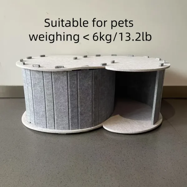 1/2pcs of All-Season Felt Cat Bed, Can Be Used As a Scratching Board, No Shedding, Disassembled And Portable for Storage, Suitable for Cats, Dogs, Rabbits, Squirrels And Other Pets Under 6.0 KG