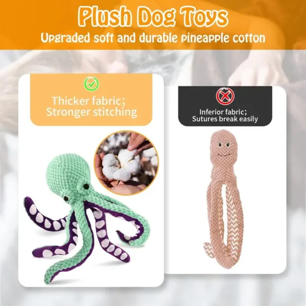 Fuufome Big Squeaky Dog Toys - Soft Fabric Plush Toys for Dogs of All Sizes, Perfect for Daily Companionship And Training Rewards - Image 5