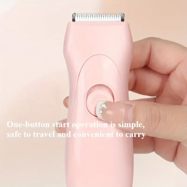 Pink Shaver Ladies Electric Shaver Whole Body Trim Small Portable Push Cut Beard Leg Hair Armpit Hair Electric Shaver - Image 3