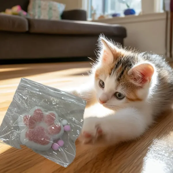 Soft Cat Paw Squeeze Pet Toy - Slow Rebound TPR Material, Suitable for All Breed Sizes of Cats for Interactive Play, No Batteries Required - Image 2