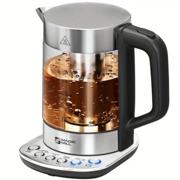 Pro Electric Kettle with tea Infuser and Temperature Control Keep Warm Function Rapid Boil Automatic Safety Shut Off BPA Free No Plastic on Water British Patent Technology Large 57.48oz