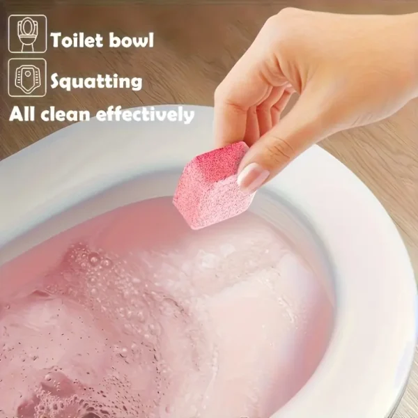10pcs Automatic Toilet Bowl Cleaning Tablets Janitorial Deodorizers - Urine Stains And Yellow Dirt Remover - Effervescent Deep Cleaning Deodorizer For Toilet Bowls And Squat Pans - Image 3
