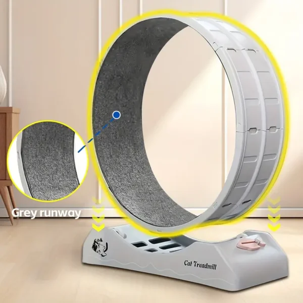 Cat Treadmill - Plastic Pet Treadmill for Indoor Cat Exercise & Play, No Battery Needed, All Breed Sizes, Cat Toy | Playful Cat Equipment | Durable Plastic - Image 2