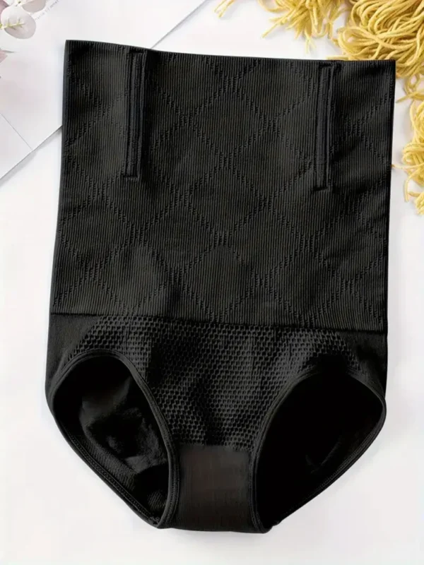 2pcs Women's High Waist Tummy Control Briefs - Ultra Support Double-Layer Butt Lifter & Waist Trainer, Seamless Breathable Underwear for Body Shaping & Posture Correction, Elegant Solid Color, Posture Correction Underwear, Doublelayer Design, Strong Support Underwear - Image 2