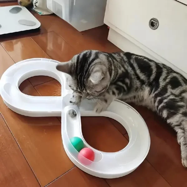 Interactive Cat Toy - Durable Plastic, Colorful Track Design for Indoor & Outdoor Play, No Batteries Needed, All Breed Sizes, Indoor Cat Toy|Playful Cat Toy|Durable Plastic Toy, Cat Playpen - Image 5