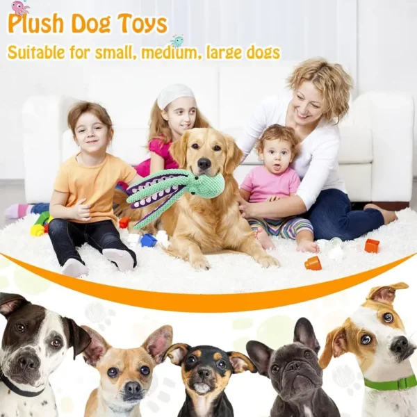 Fuufome Big Squeaky Dog Toys - Soft Fabric Plush Toys for Dogs of All Sizes, Perfect for Daily Companionship And Training Rewards - Image 3