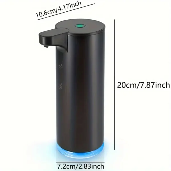 Automatic Foaming Hand Soap Dispenser Touchless Foam Soap Dispenser Rechargeable Bathroom Countertop Soap Pump 9oz, Set of 2