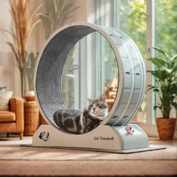 Cat Treadmill - Plastic Pet Treadmill for Indoor Cat Exercise & Play, No Battery Needed, All Breed Sizes, Cat Toy | Playful Cat Equipment | Durable Plastic