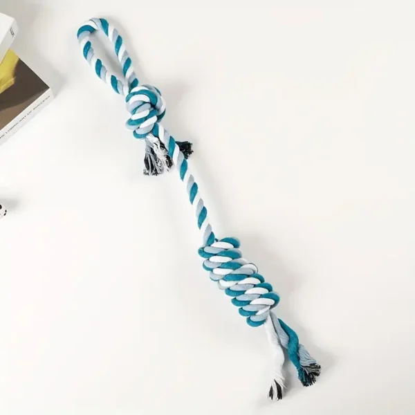 Pet Rope Toy Hand Pulling Knot Interactive Tug-of-war Pet Toy Suitable for Small Dogs Random Color 1pc - Image 3