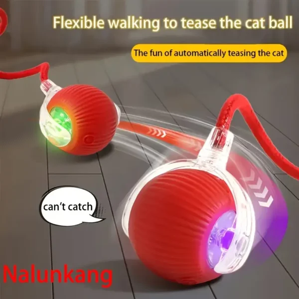 Interactive electric cat toy with sound - USB charging, bite resistant and durable ball, used to relieve boredom, indoor sports and entertainment companions, suitable for all breeds of indoor cat toys