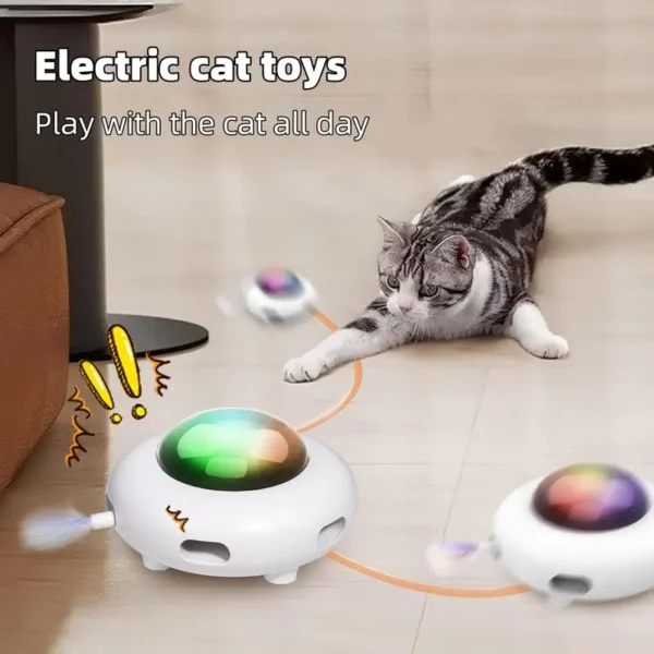 Smart Cat Toys with Vibrating Artificial Feathers - USB Rechargeable, 3 Speed Adjustable, ABS Material, Suitable for All Cat Breeds, Indoor Cat Automatic Entertainment, Cat Playtime, Modern Cat Toys, Durable Cat Toy. - Image 2
