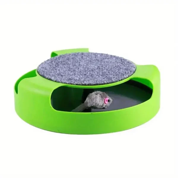 Interactive Turntable & Scratch Board Toy - Hours of Entertainment for Your Cat - Fun Toy