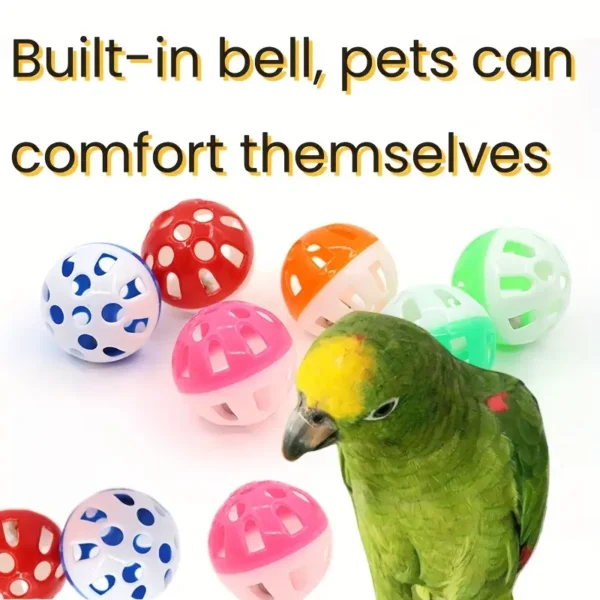 Cat Toy with Bell Ball - Parrot Toy - Fun with Sound and Rolling - Random Color