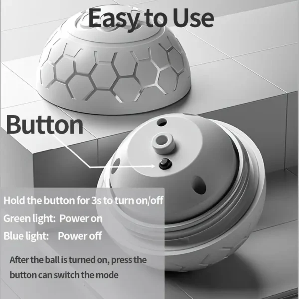 Interactive Smart Pet Ball Toys For Dogs Puppies, Automatic Rolling Ball Electric Dog Bouncy Ball Toy For Endless Fun And Exercise Christmas Gift