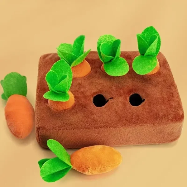 Set of 6 Interactive Plush Carrot Dog Toy Pack - Ideal for Medium-Sized Dogs to Deter Biting and Tugging, Perfect for Family Bonding and Coordination Skills Development