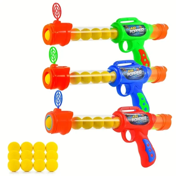 Dog Toy Ball Launcher with 12/48 EVA Balls, a Gas-Connected Interactive Gun for Cats That Enhances Pet Bonding, Is Quiet And Fun, Suitable for All Breeds of Cats And Dogs, Without Battery - Image 4