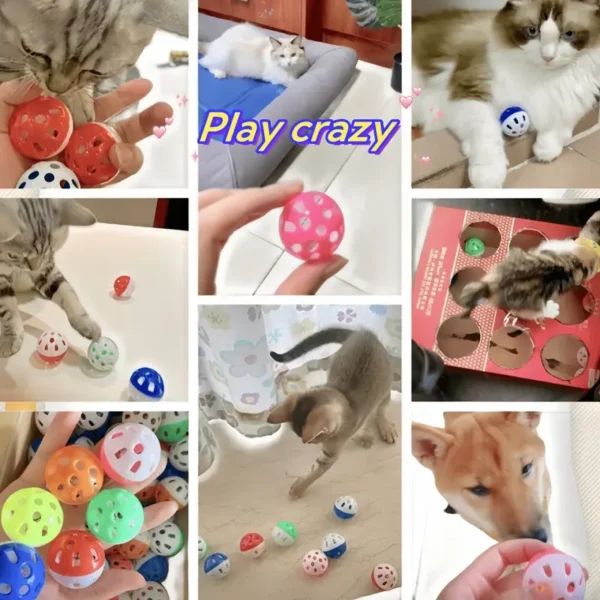 Cat Toy with Bell Ball - Parrot Toy - Fun with Sound and Rolling - Random Color - Image 3