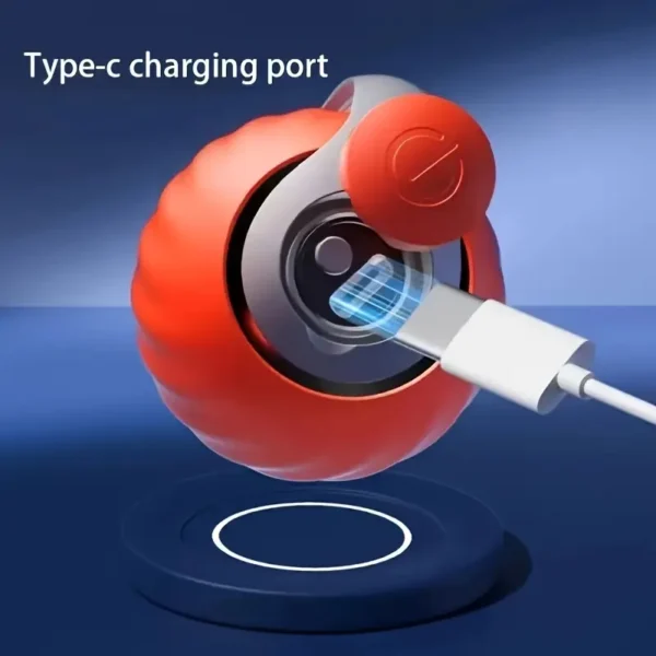 Interactive Cat Toy Ball - USB Rechargeable, Striped Rolling and Swinging Design for Cats, Relieves Boredom, Durable Acrylic Nitrile Material, Perfect for Small Breeds, Kitten Teaser Ball | Striped Pattern | USB Charging Bal - Image 4