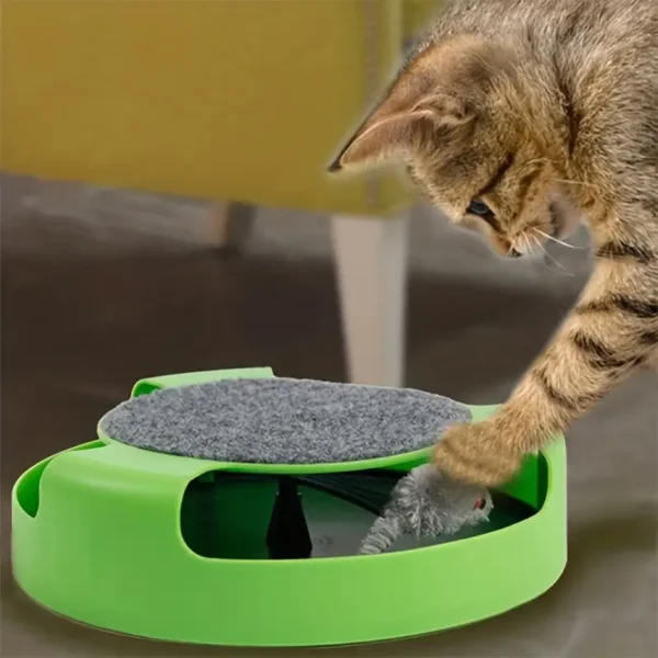 Interactive Turntable & Scratch Board Toy - Hours of Entertainment for Your Cat - Fun Toy - Image 4