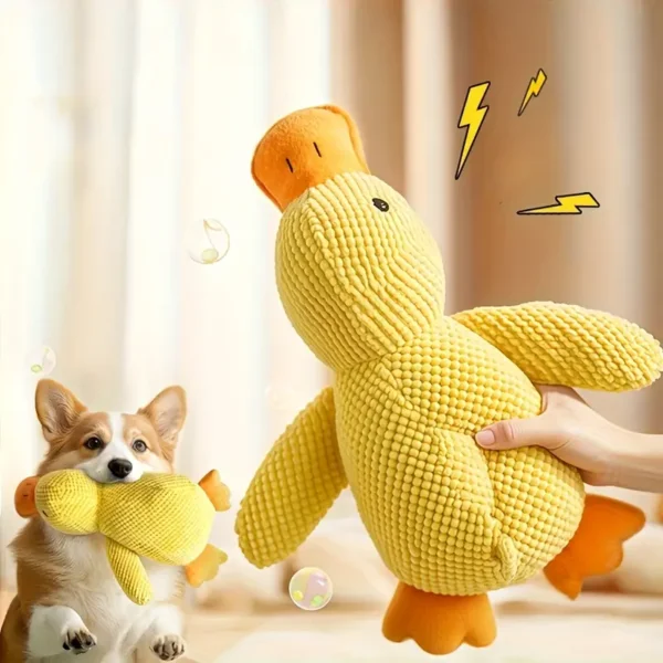 Plush Squeaky Duck Dog Toy | Bite-Resistant, Soft Chew Toy | For Medium to Small Breeds | Interactive Sound Effects | Play & Training | Dog Toys for Aggressive Chewers - Image 5