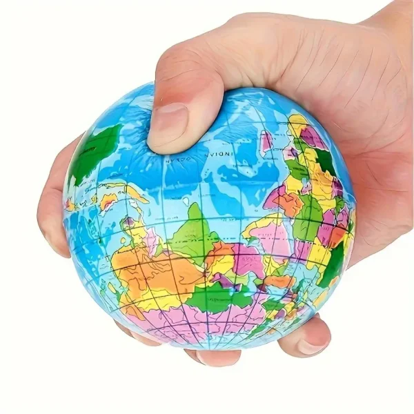 1/3pcs, Colorful World Map Soft Ball - Diameter 6.35 cm, Perfect for Birthday and Party Gifts, Pet Play, No Power Required, Educational Toy for Ages 14+, Vibrant Globe | Tactile Object | Easy to Grasp