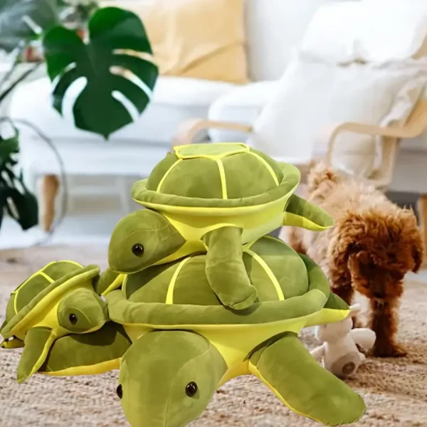 Cat Resting Nest Pillow Turtle Plush Toy Cute Cuddly Pillow Cat Sleeping Companion - Image 2