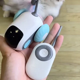 Dual-mode Remote Control Autopilot Electric Car Teasing Cat Toy with Teasing Cat Stick, Pet Supplies