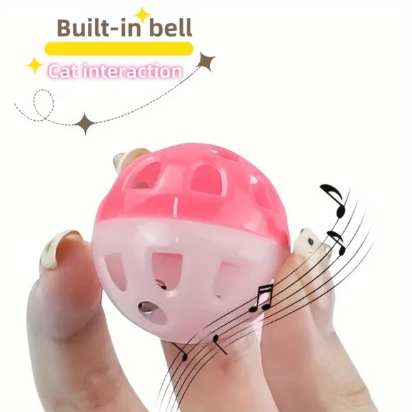Cat Toy with Bell Ball - Parrot Toy - Fun with Sound and Rolling - Random Color - Image 2