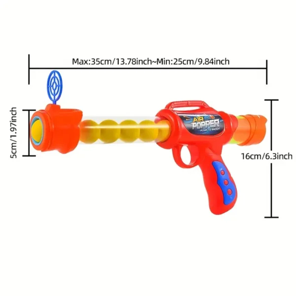 Dog Toy Ball Launcher with 12/48 EVA Balls, a Gas-Connected Interactive Gun for Cats That Enhances Pet Bonding, Is Quiet And Fun, Suitable for All Breeds of Cats And Dogs, Without Battery - Image 5