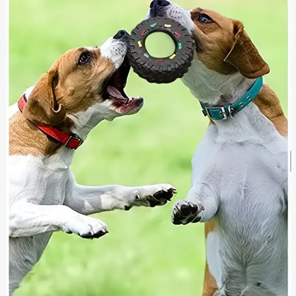 1pc Durable Puppy Teething Toys - Interactive Tire Chew Toy for Dogs, Sounding Dog Chew with Tough Bite-Resistant Design for Dental Training & Playtime - Image 2