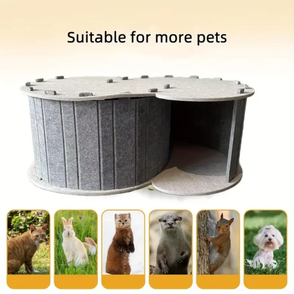 1/2pcs of All-Season Felt Cat Bed, Can Be Used As a Scratching Board, No Shedding, Disassembled And Portable for Storage, Suitable for Cats, Dogs, Rabbits, Squirrels And Other Pets Under 6.0 KG - Image 3