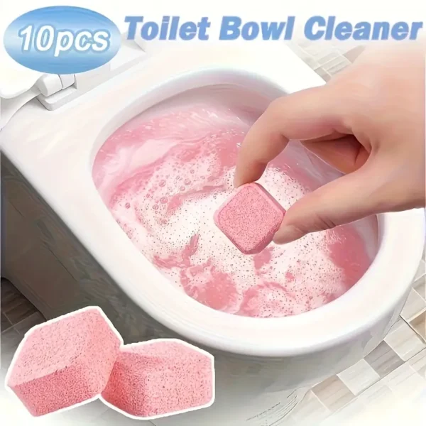 10pcs Automatic Toilet Bowl Cleaning Tablets Janitorial Deodorizers - Urine Stains And Yellow Dirt Remover - Effervescent Deep Cleaning Deodorizer For Toilet Bowls And Squat Pans