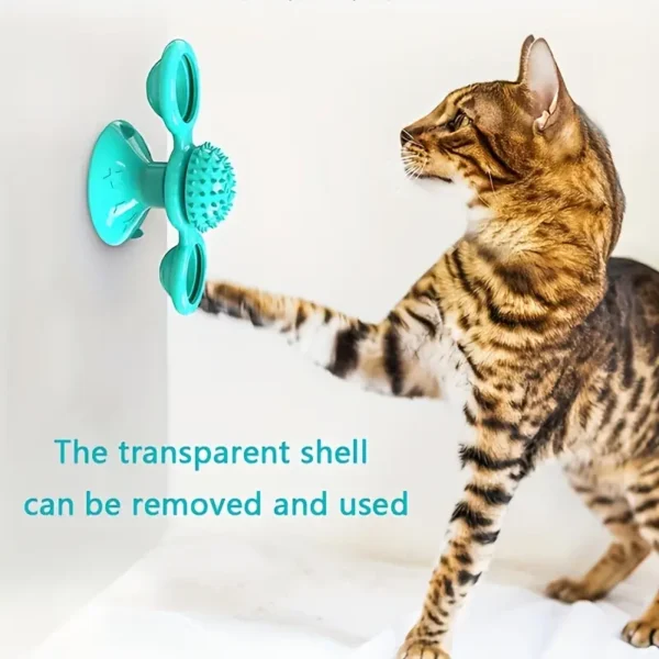 Interactive Windmill Cat Toy - 1pc, Engaging Spinning Design for Playful Cats, Enhances Bonding & Exercise