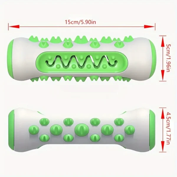 Durable Rubber Dog Chew Toy - Dental Cleaning Brush for All Breeds, Interactive Training & Self-Cleaning Design - Image 4