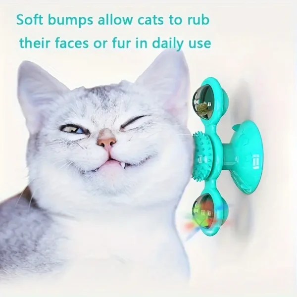 Interactive Windmill Cat Toy - 1pc, Engaging Spinning Design for Playful Cats, Enhances Bonding & Exercise - Image 2